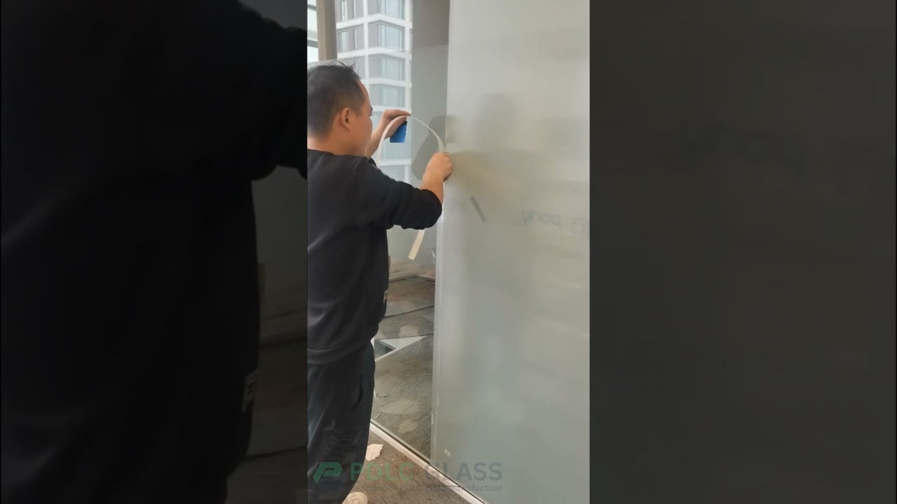 Cut out extra smart film onsite with knife #smartpdlcfilm