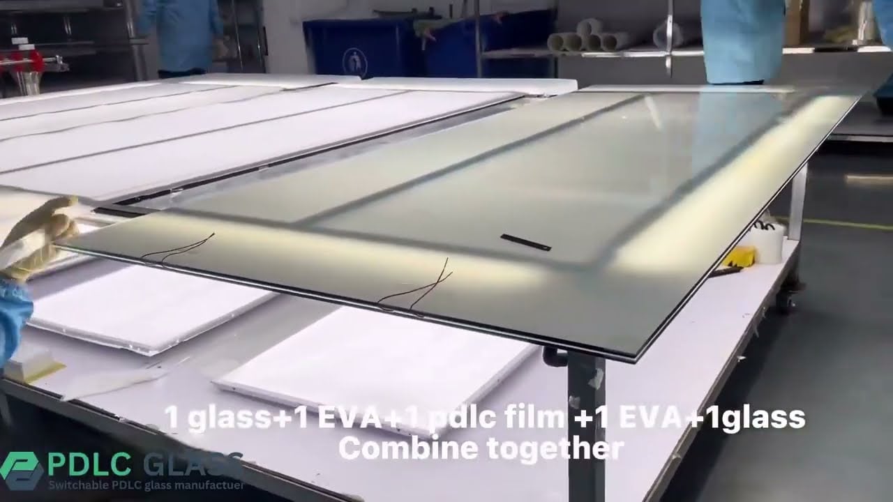 How to laminate smart PDLC film into smart glass #smartglasstech #pdlcfilm #smartfilm