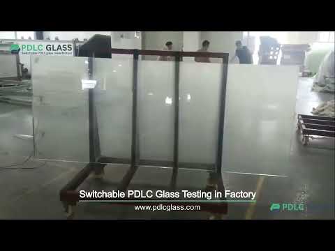 PDLC Smart Glass testing in factory