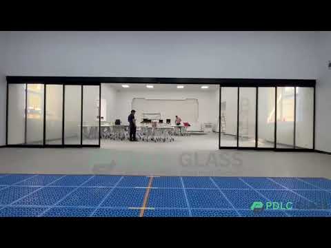 Application of Dimmable PDLC Glass in 8 Panel Automatic Sliding Doors - pdlcglass.com