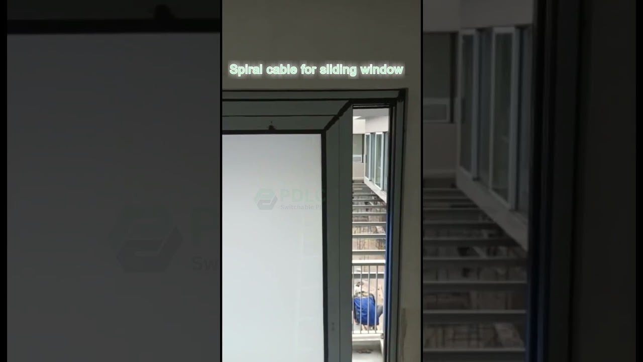 Retractable spring cable for sliding window wiring