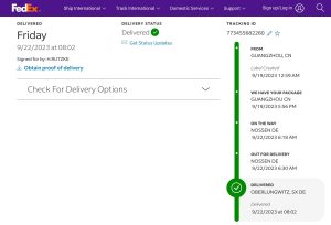 20230922 FedEx в Германию