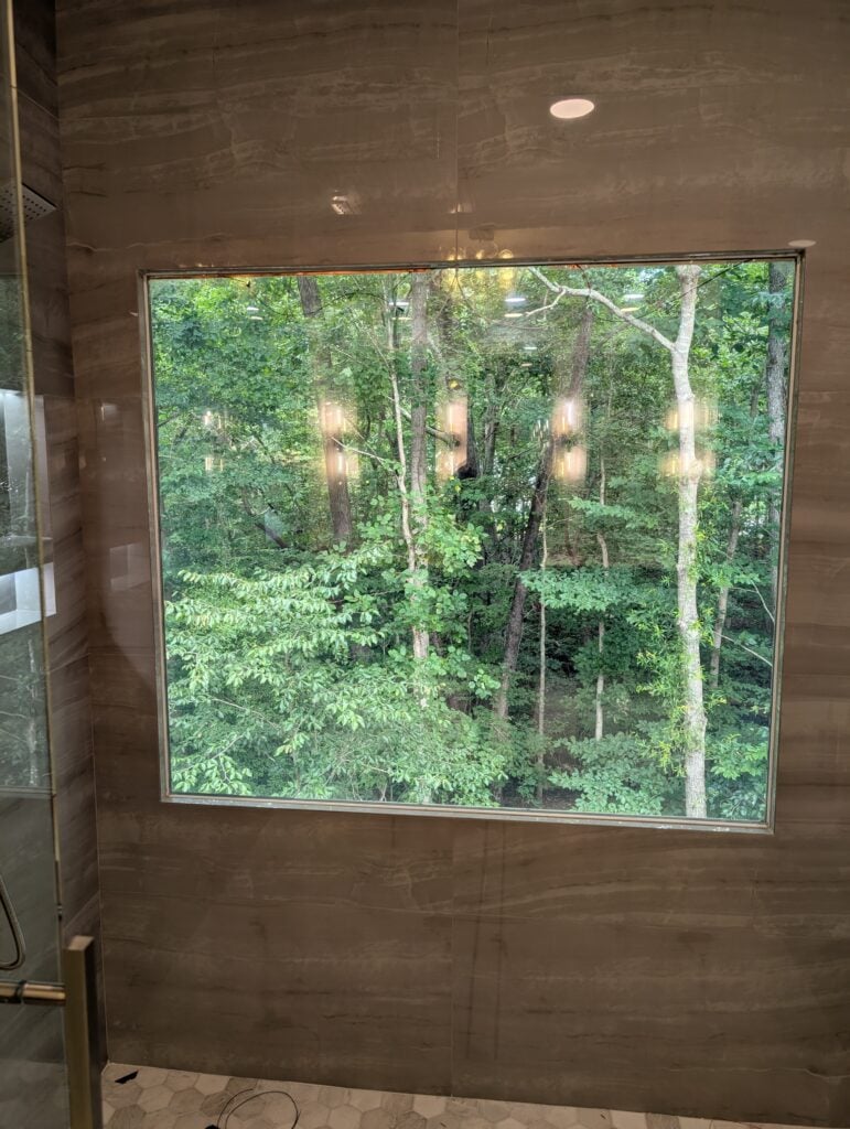 adhesive pdlc stick on glass(power on)